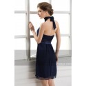 Midnight Blue Collar Party Dress - Ref C566 - 04