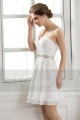 Robe de cocktail bustier blanc - Ref C570 - 02