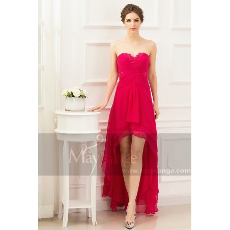 CHEAP SUMMER PINK DRESS HIGH LOW STYLE