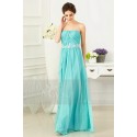 robe bustier longue turquoise élégante - Ref L756 - 06