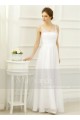 white dress long evening with straps draped bust - Ref L228 - 03