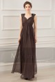 Beautiful Dark Gray Chiffon Sleeveless Designer Evening Gown - Ref L773 - 02