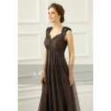 Beautiful Dark Gray Chiffon Sleeveless Designer Evening Gown - Ref L773 - 03