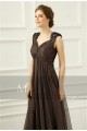 Beautiful Dark Gray Chiffon Sleeveless Designer Evening Gown - Ref L773 - 03