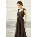 Beautiful Dark Gray Chiffon Sleeveless Designer Evening Gown - Ref L773 - 04