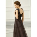 Beautiful Dark Gray Chiffon Sleeveless Designer Evening Gown - Ref L773 - 05