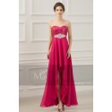 BARBIE Fuchsia High-Low Strapless cocktail dress - Ref L651 - 03