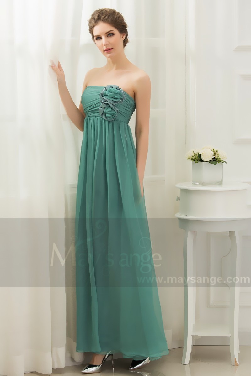 Aquarelle robe de soirée bustier - Ref L002 - 01