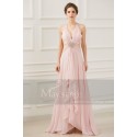 Open Back Sexy Powder Pink Evening Dresses With Slit - Ref L758 - 03