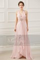 Open Back Sexy Powder Pink Evening Dresses With Slit - Ref L758 - 03
