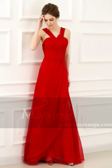 robe de soirée pas cher   rouge feu - L772 #1