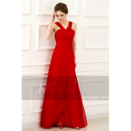 robe de soirée pas cher   rouge feu