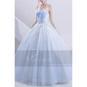 Turquoise Princess Bridal Dress With Ruffle Bodice - Ref M382 - 02
