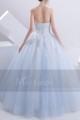 Turquoise Princess Bridal Dress With Ruffle Bodice - Ref M382 - 03