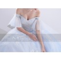 robe de mariage M387 bleu turquoise - Ref M387 - 04
