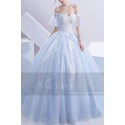 robe de mariage M387 bleu turquoise - Ref M387 - 02