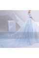 robe de mariage M387 bleu turquoise - Ref M387 - 03