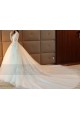 Tulle Princess Wedding Dress Long Illusion Sleeve With Train - Ref M373 - 05