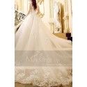 Gorgeous Organza Wedding Dress With Strap - Ref M379 - 02