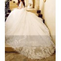 Gorgeous Organza Wedding Dress With Strap - Ref M379 - 03