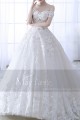 robe de mariage bustier 2018 moderne dentelle et perles cristaux - Ref M386 - 02