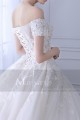 robe de mariage bustier 2018 moderne dentelle et perles cristaux - Ref M386 - 04