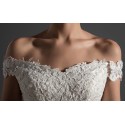Off-The-Shoulder Lace Ball Gown Wedding Dress - Ref M370 - 05