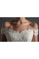 Off-The-Shoulder Lace Ball Gown Wedding Dress - Ref M370 - 05