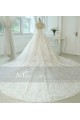 Ball-Gown Scoop Neck Tulle Lace Vintage Wedding Dress With Illusion Sleeve - Ref M383 - 03