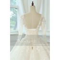 Ball-Gown Scoop Neck Tulle Lace Vintage Wedding Dress With Illusion Sleeve - Ref M383 - 04