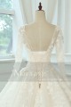 Ball-Gown Scoop Neck Tulle Lace Vintage Wedding Dress With Illusion Sleeve - Ref M383 - 04