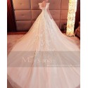 Cap Sleeve Tulle Affordable Wedding Dress - Ref M392 - 04