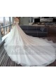 Off-The-Shoulder Tulle Princess Wedding Dress With Long Train - Ref M380 - 02