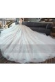 robe de mariée princesse bustier en dentelles et tulle douce - Ref M380 - 04