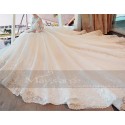 Backless Lace Tatoo Wedding Dresses With Train - Ref M384 - 03