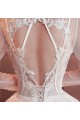 Backless Lace Tatoo Wedding Dresses With Train - Ref M384 - 05