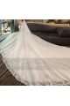 Luxurious Strapless Beaded Lace Wedding Dress With Long Train - Ref M390 - 03