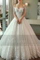 robe de mariee de luxe bustier en dentelles perlées - Ref M390 - 04