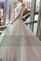 robe de mariee de luxe bustier en dentelles perlées - Ref M390 - 05
