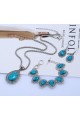 Adjustable blue lake vintage necklace - Ref F002 - 02