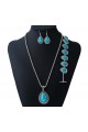 Adjustable blue lake vintage necklace - Ref F002 - 03