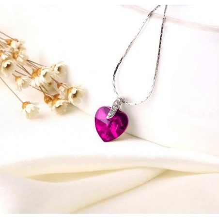Heart pink fancy necklaces for women