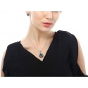 Beautiful fancy green stone necklace - Ref F012 - 03
