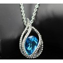 Beautiful blue stone pendant necklace - Ref F024 - 02