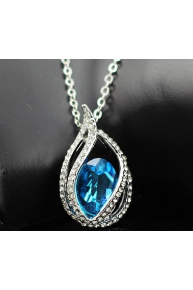 Beautiful blue stone pendant necklace - F024 #1