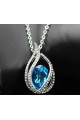 Beautiful blue stone pendant necklace - Ref F024 - 02