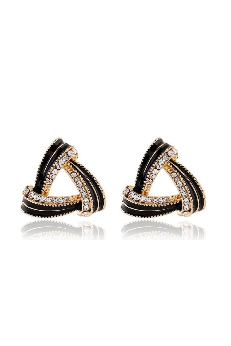 Boucles d'oreilles B045 noire - Ref B045 - 01 Boucles d'oreilles B045 noire - Ref B045 - 01