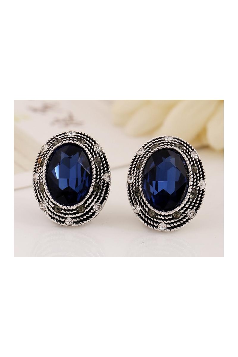 Boucles d'oreilles B047 Sapphire - Ref B047 - 01 Boucles d'oreilles B047 Sapphire - Ref B047 - 01