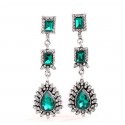 Best green statement earrings wedding - Ref B048 - 02