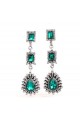 Best green statement earrings wedding - Ref B048 - 02